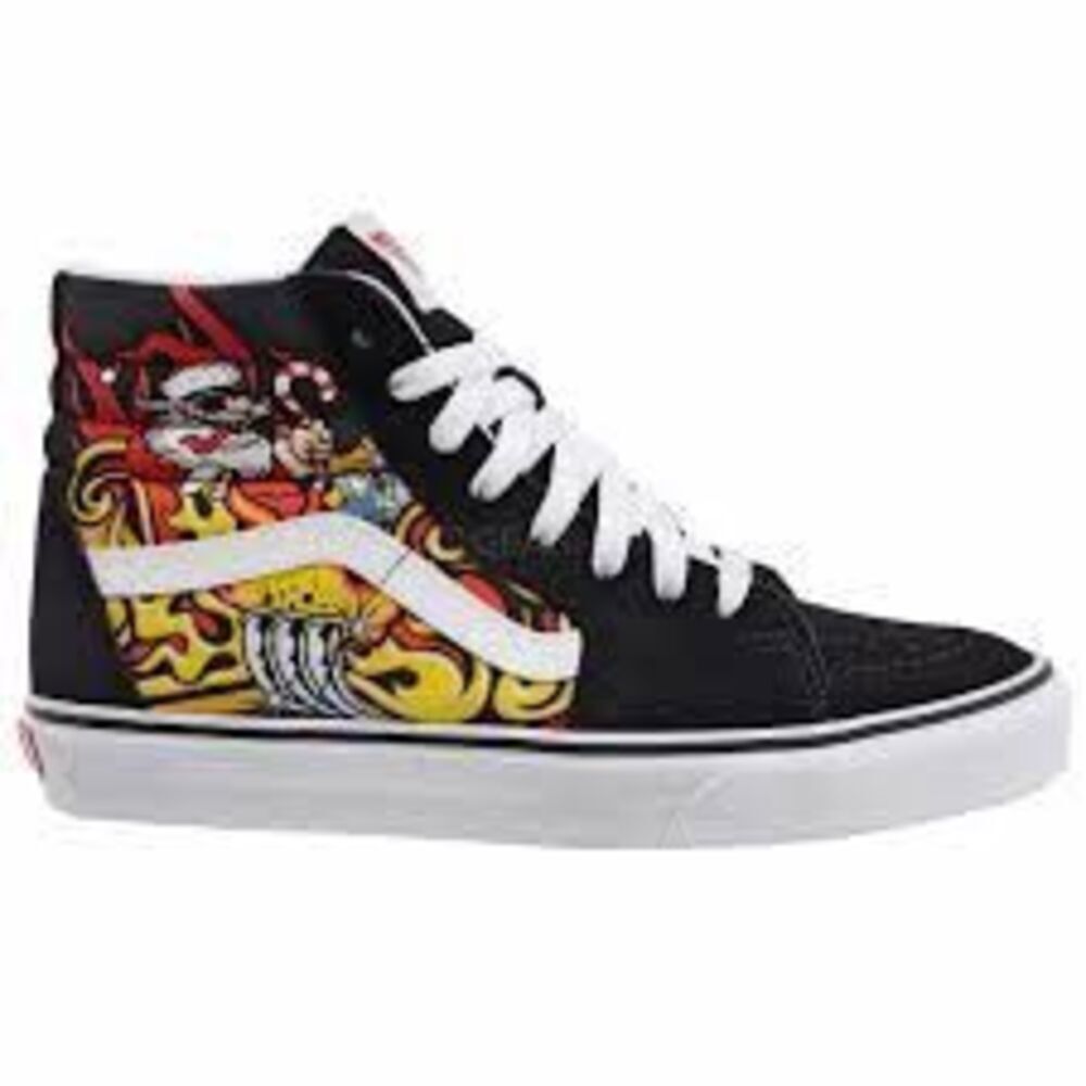 Vans Sk8-Hi Santa Flame - Black Hot Rod High Top men’s 6 women’s 7.5